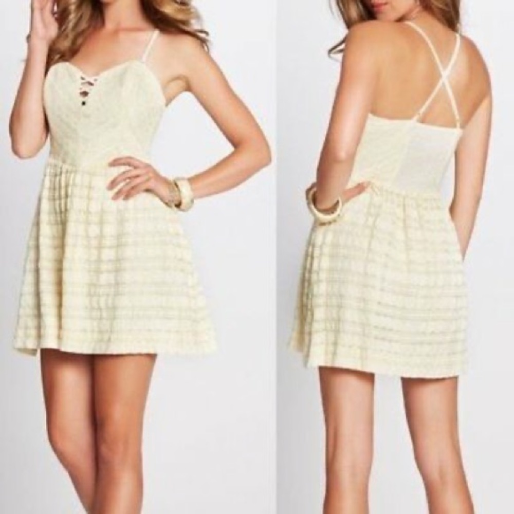 Guess Cream Lace Corset Dress 10